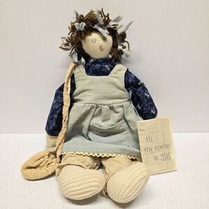 Rare J.Jill Vintage doll Cloth Rag Plush Shelf Sitter NWT